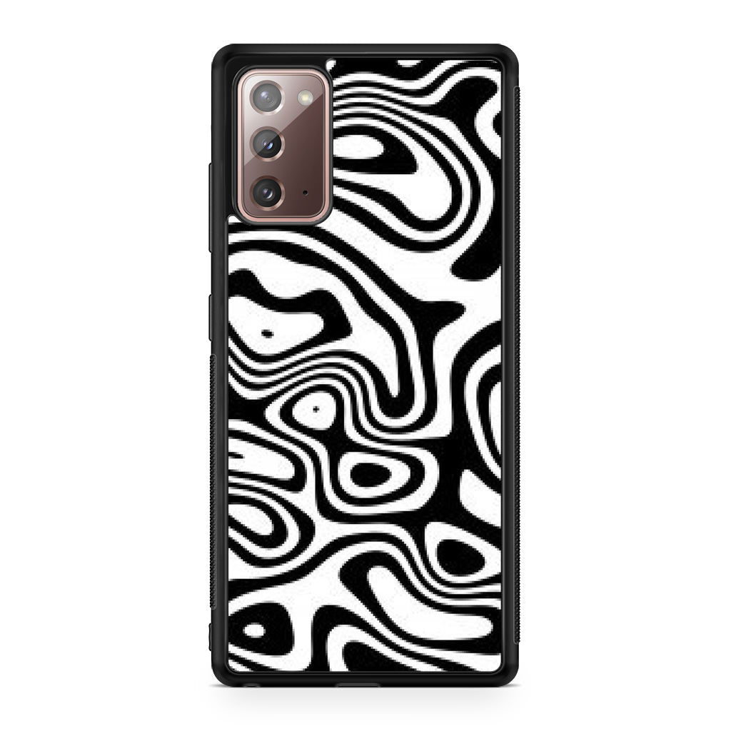 Abstract Black and White Background Galaxy Note 20 Case