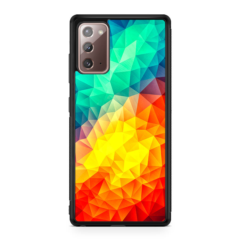 Abstract Multicolor Cubism Painting Galaxy Note 20 Case