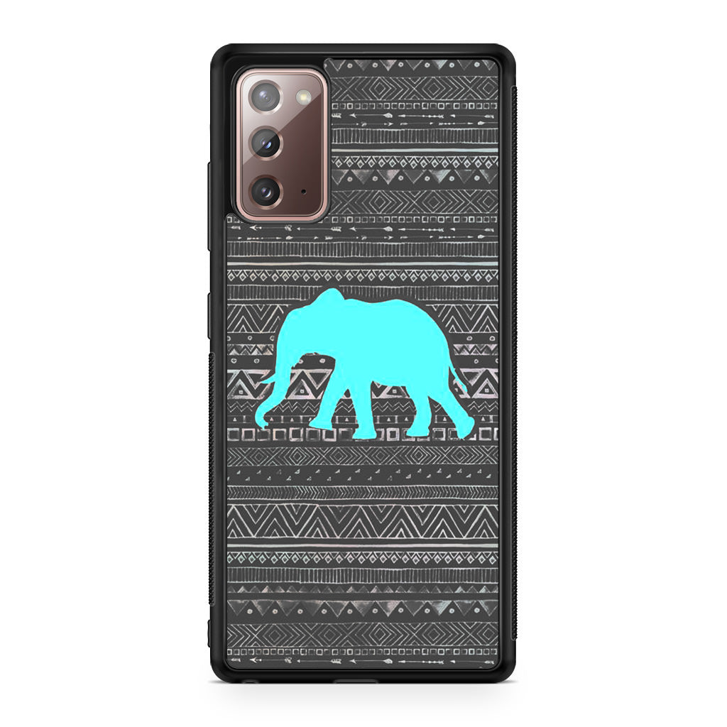 Aztec Elephant Turquoise Galaxy Note 20 Case