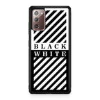 Black White Stripes Galaxy Note 20 Case