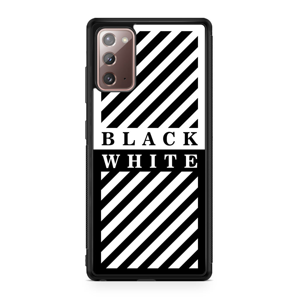 Black White Stripes Galaxy Note 20 Case