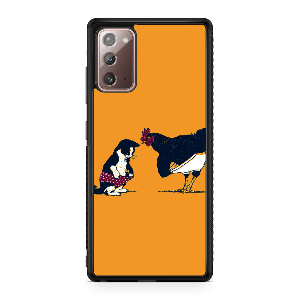 Cat Chicken Yellow Underwear Cute Galaxy Note 20 Case