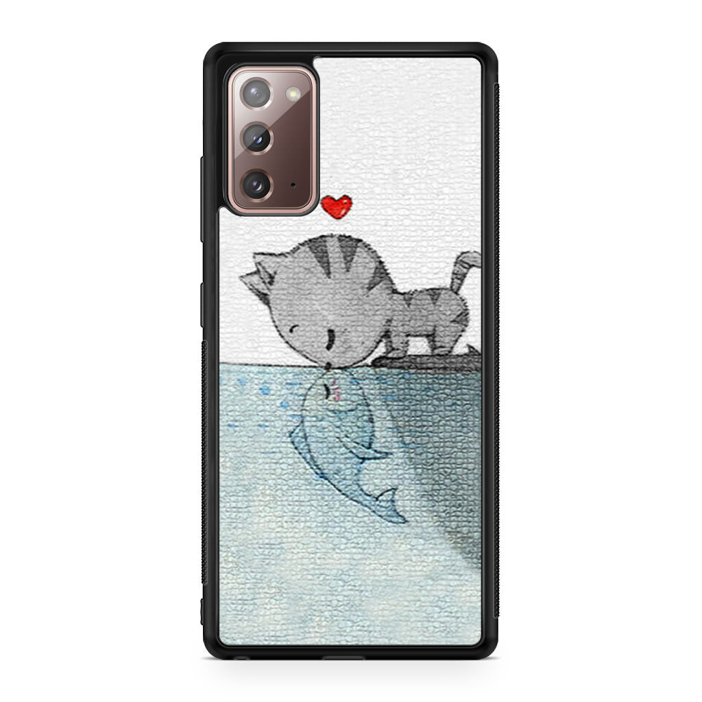 Cat Fish Kisses Galaxy Note 20 Case