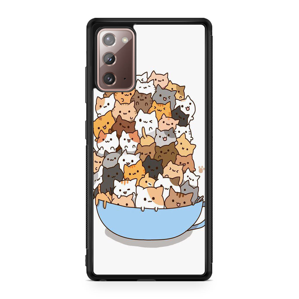 Cats on A Bowl Galaxy Note 20 Case