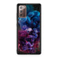 Colorful Dust Art on Black Galaxy Note 20 Case