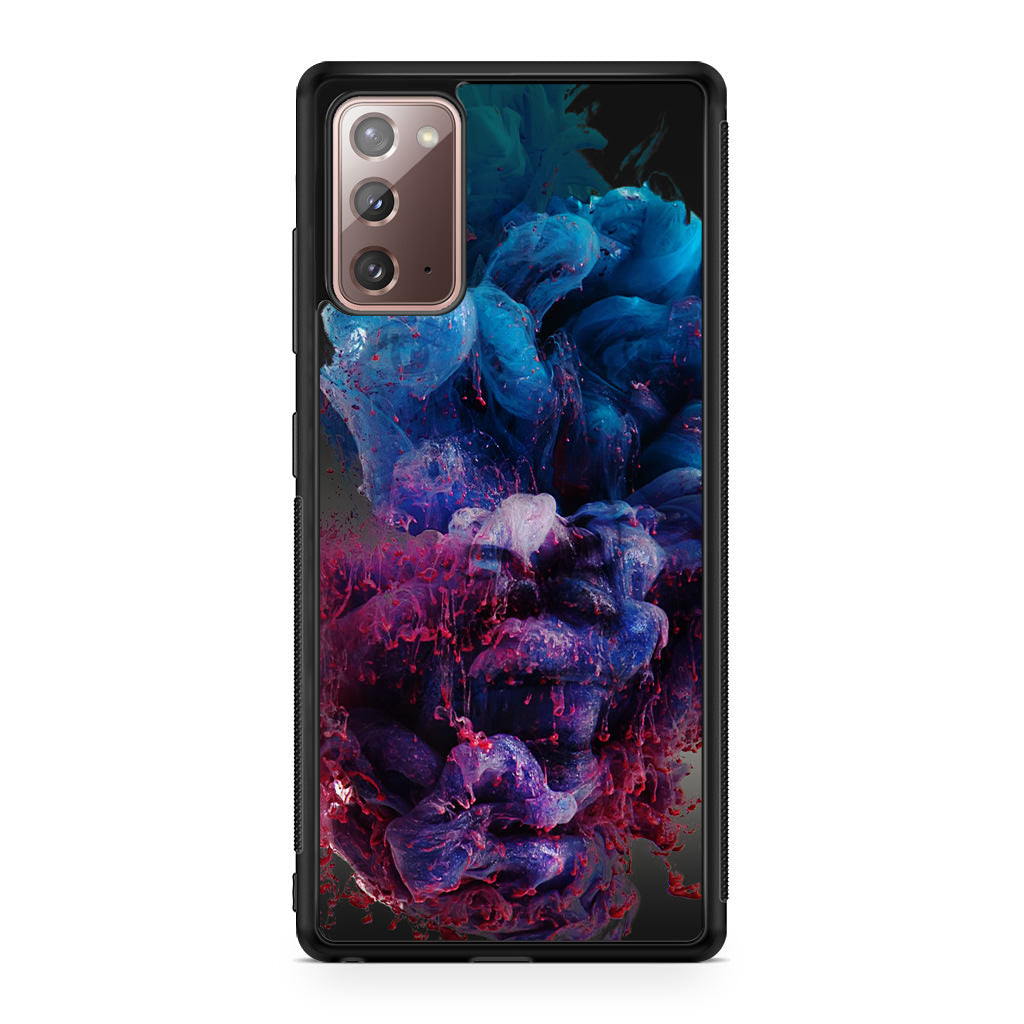 Colorful Dust Art on Black Galaxy Note 20 Case