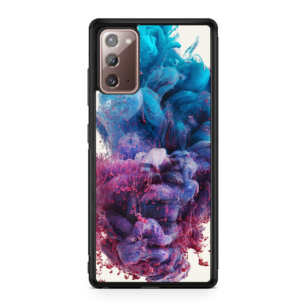 Colorful Dust Art on White Galaxy Note 20 Case