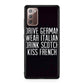 Drive German Wear Italian Drink Scotch Kiss French Galaxy Note 20 Case