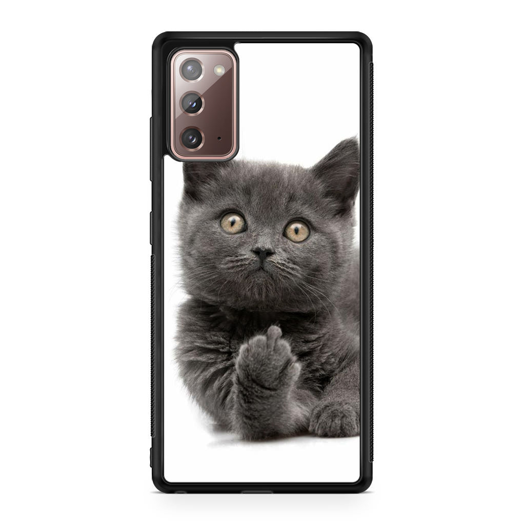 Finger British Shorthair Cat Galaxy Note 20 Case