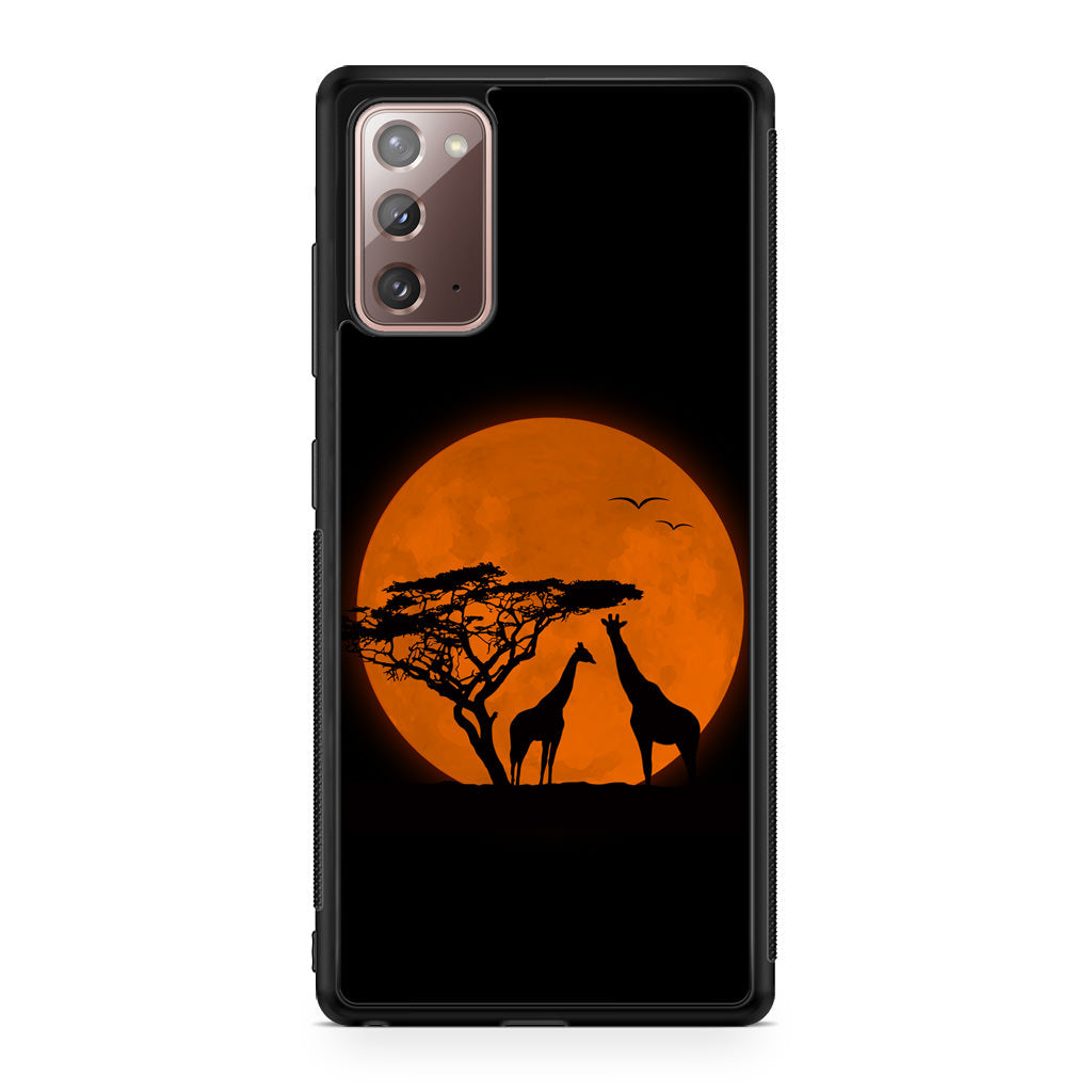 Giraffes Silhouette Galaxy Note 20 Case