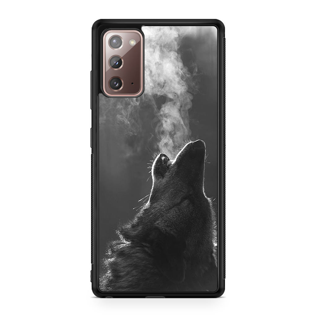 Howling Wolves Black and White Galaxy Note 20 Case