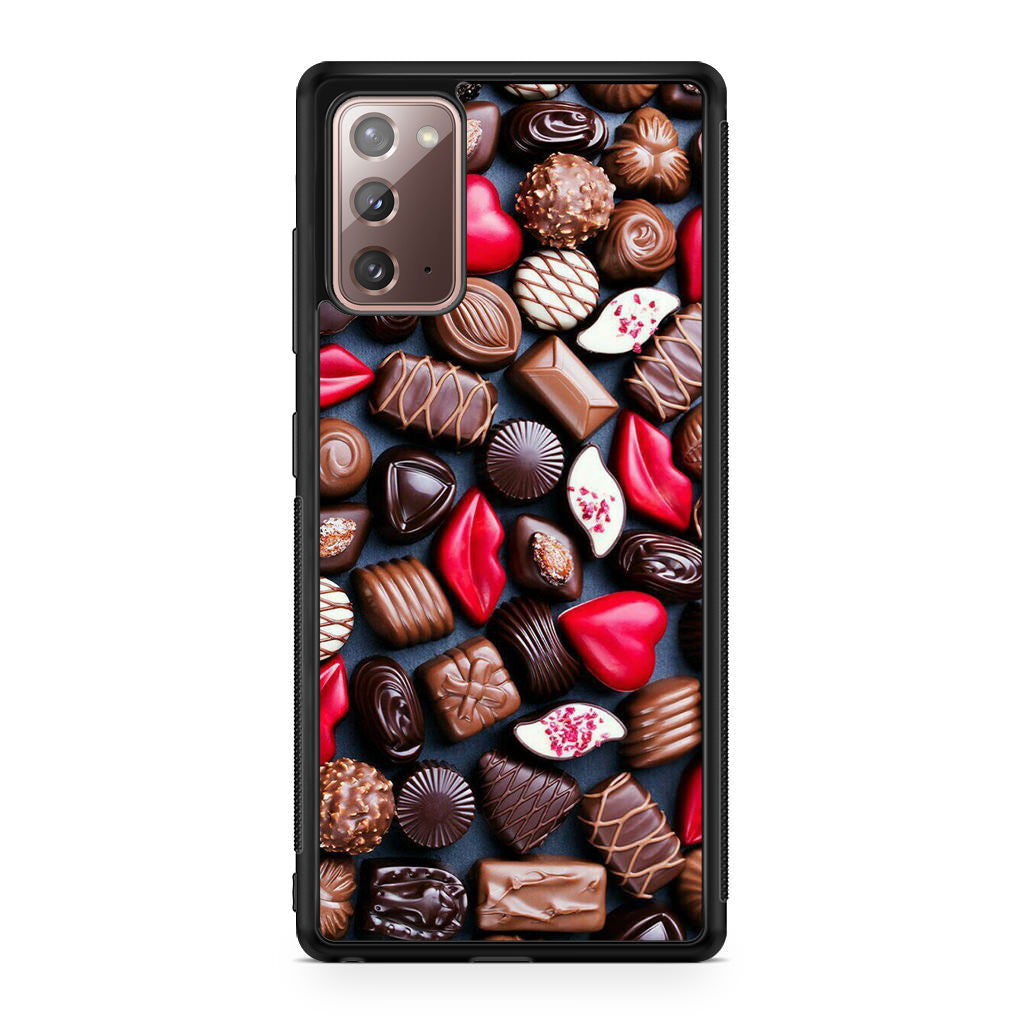 I Love Choco Pattern Galaxy Note 20 Case