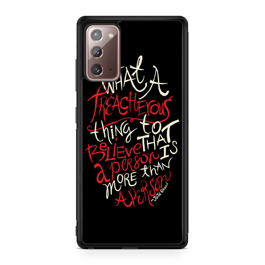 John Green Quotes More Than A Person Galaxy Note 20 Case