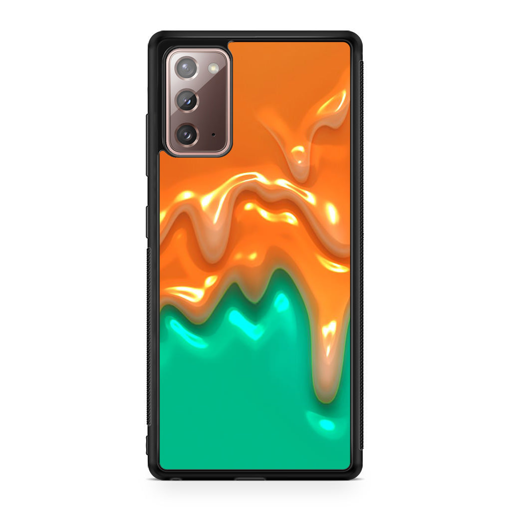 Orange Paint Dripping Galaxy Note 20 Case