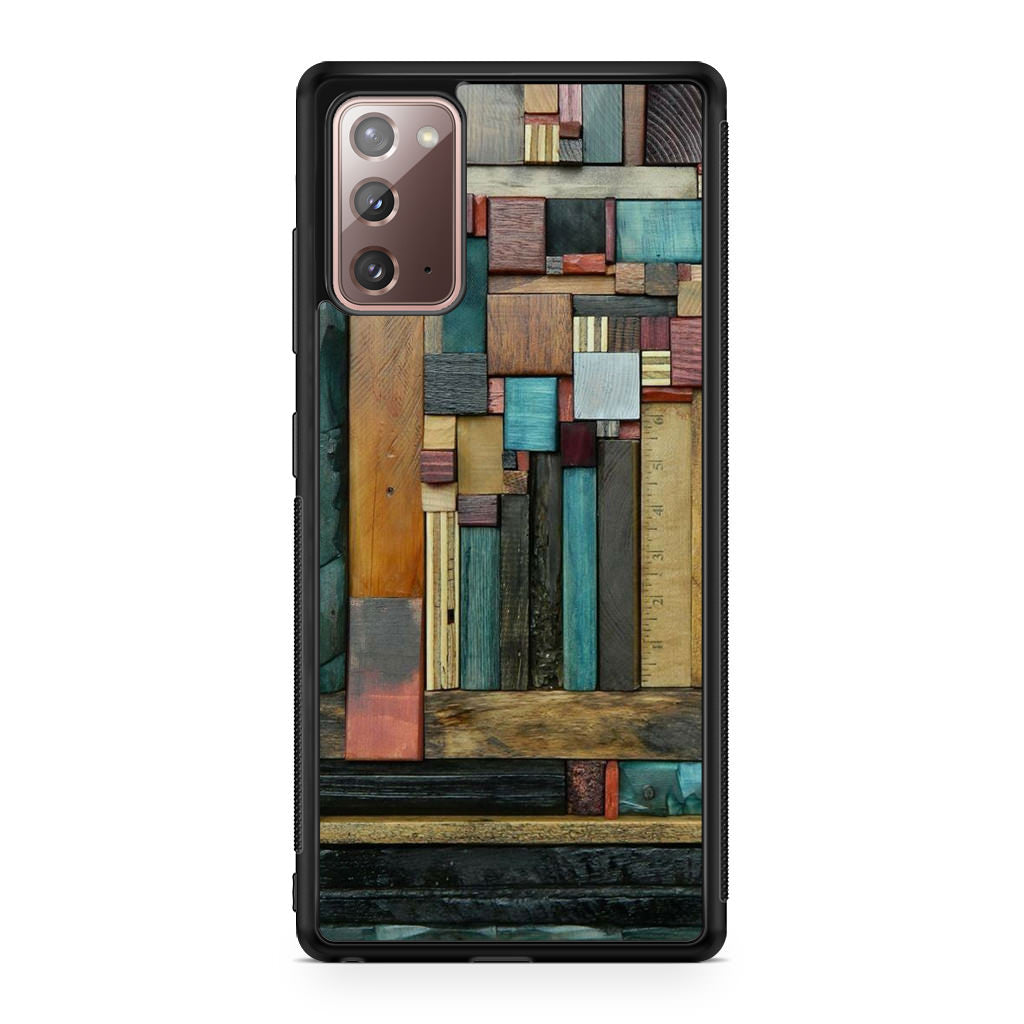 Painted Abstract Wood Sculptures Galaxy Note 20 Case