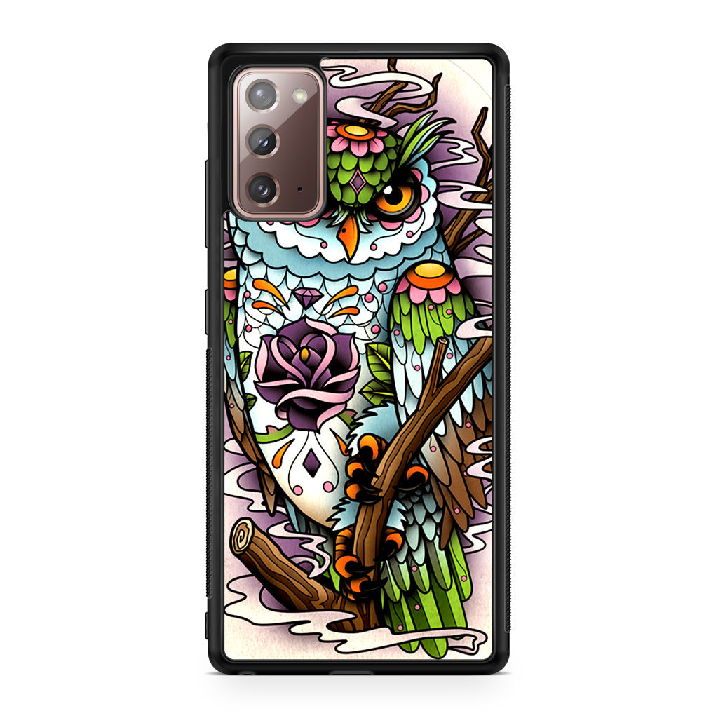 Sugar Skull Owl Tattoo Galaxy Note 20 Case