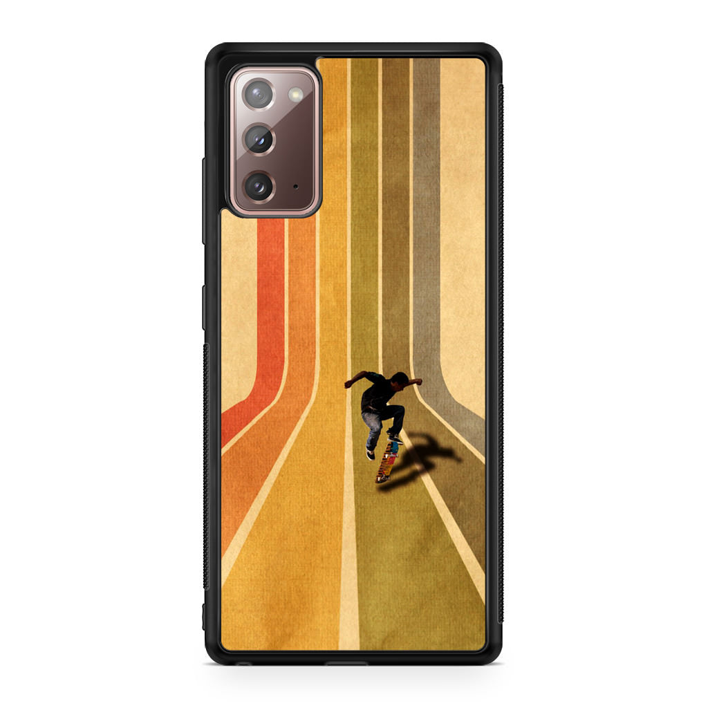 Vintage Skateboard On Colorful Stipe Runway Galaxy Note 20 Case