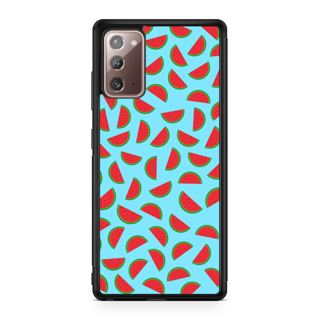 Watermelon Fruit Pattern Blue Galaxy Note 20 Case