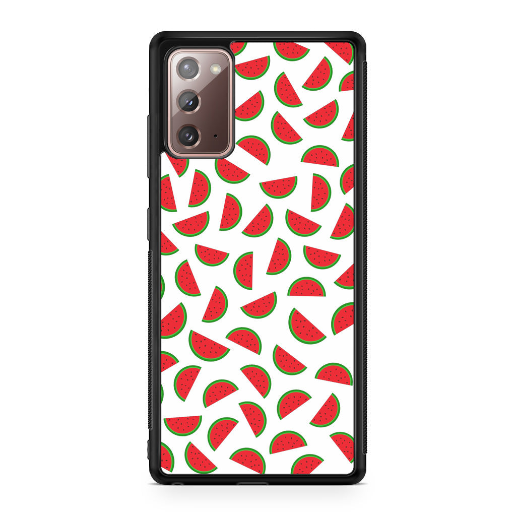 Watermelon Fruit Pattern White Galaxy Note 20 Case