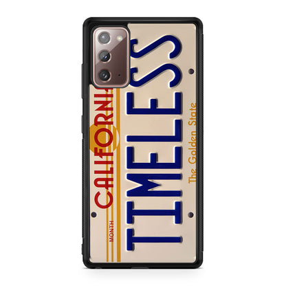 Back to the Future License Plate Timeless Galaxy Note 20 Case