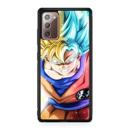 Goku SSJ 1 to SSJ Blue Galaxy Note 20 Case