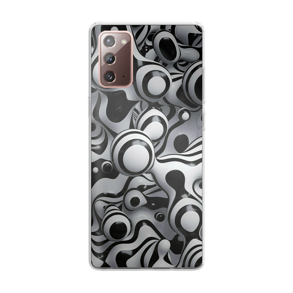 Abstract Art Black White Galaxy Note 20 Case