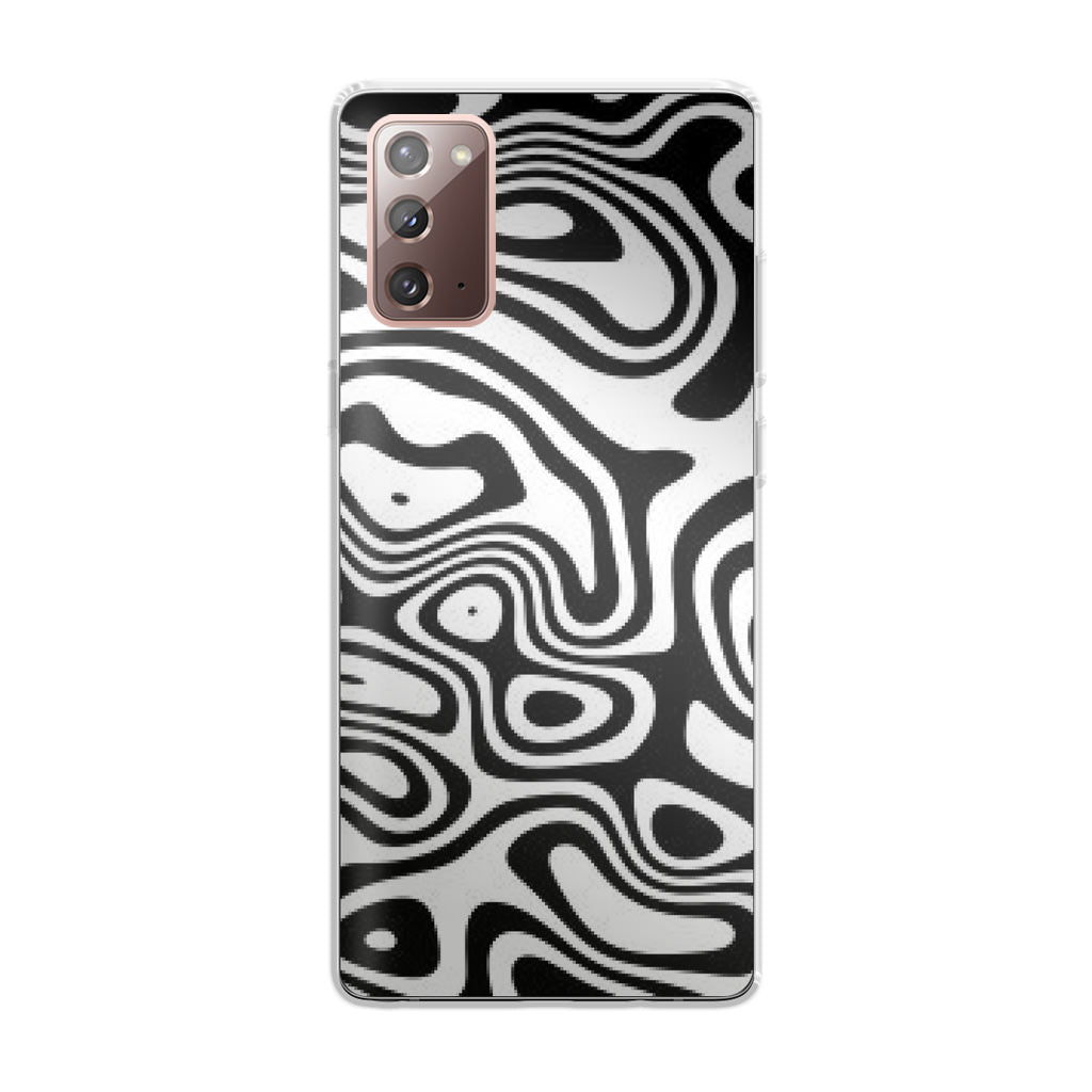 Abstract Black and White Background Galaxy Note 20 Case