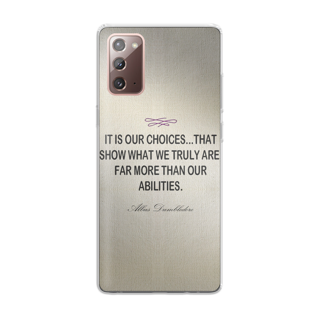 Albus Dumbledore Quote Galaxy Note 20 Case