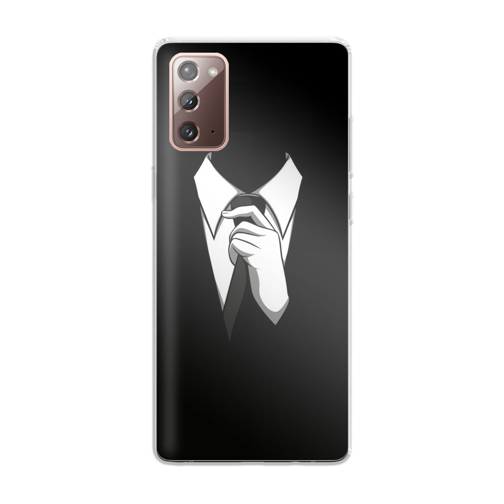 Anonymous Black White Tie Galaxy Note 20 Case