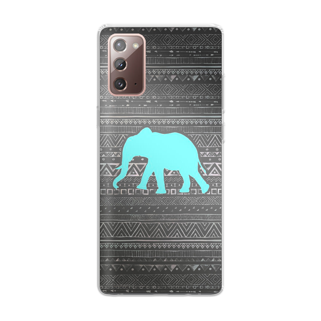 Aztec Elephant Turquoise Galaxy Note 20 Case