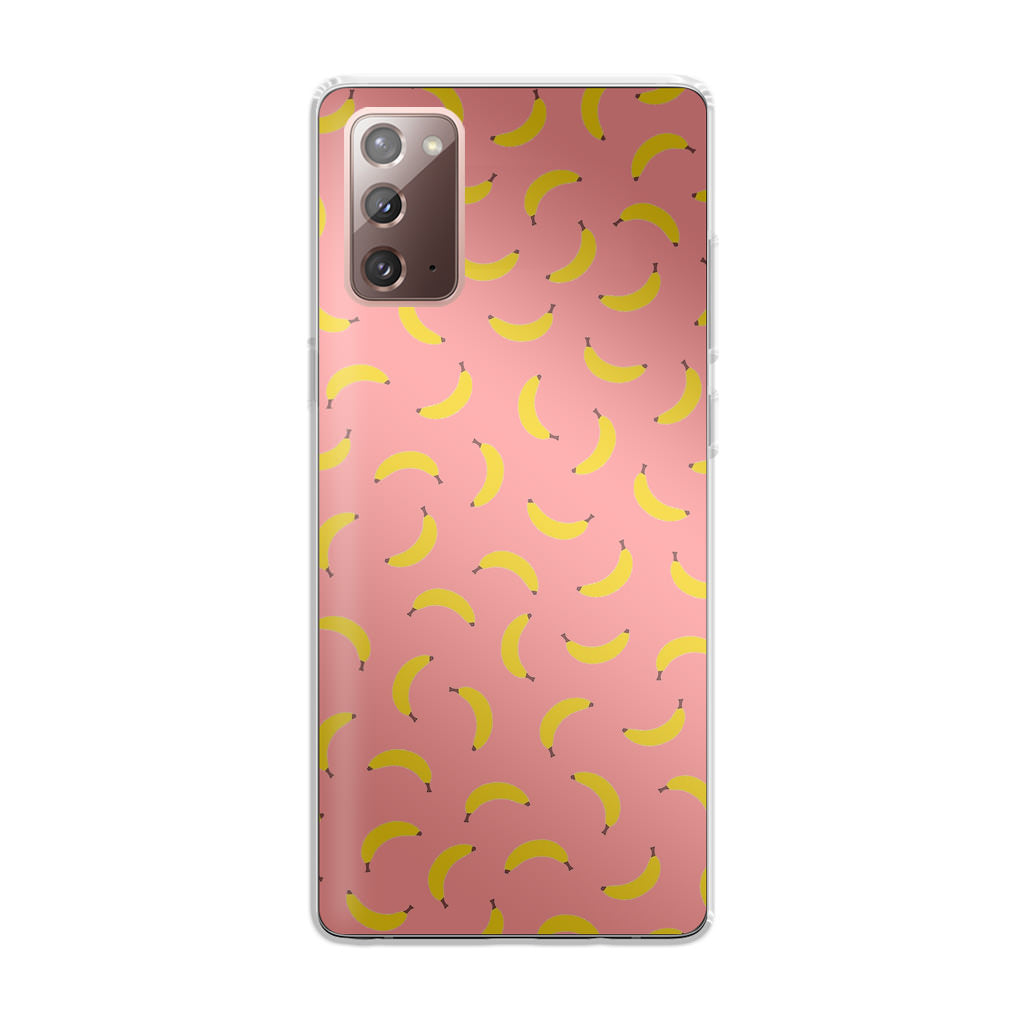 Bananas Fruit Pattern Pink Galaxy Note 20 Case