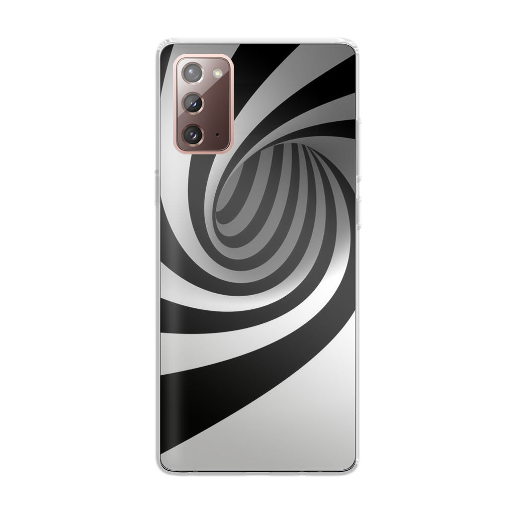 Black and White Twist Galaxy Note 20 Case