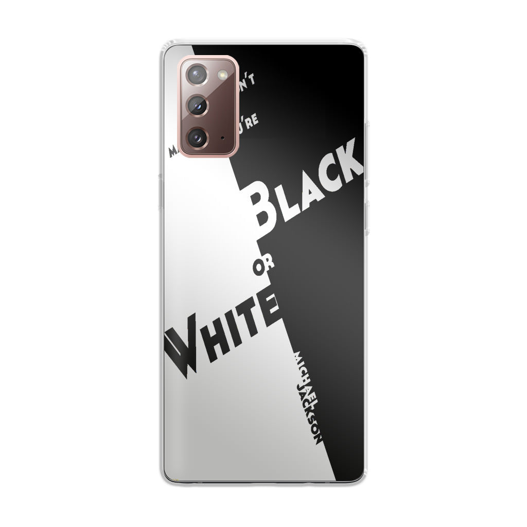 Black Or White Michael Jackson Galaxy Note 20 Case