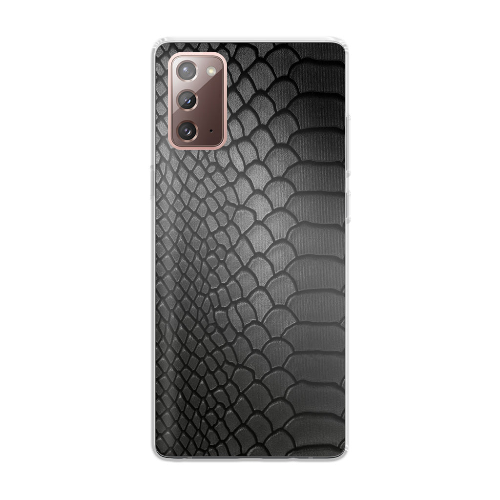 Black Snake Skin Texture Galaxy Note 20 Case