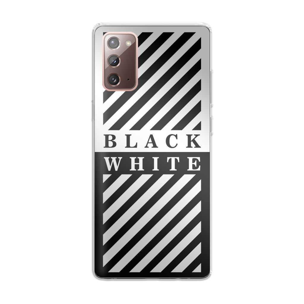 Black White Stripes Galaxy Note 20 Case