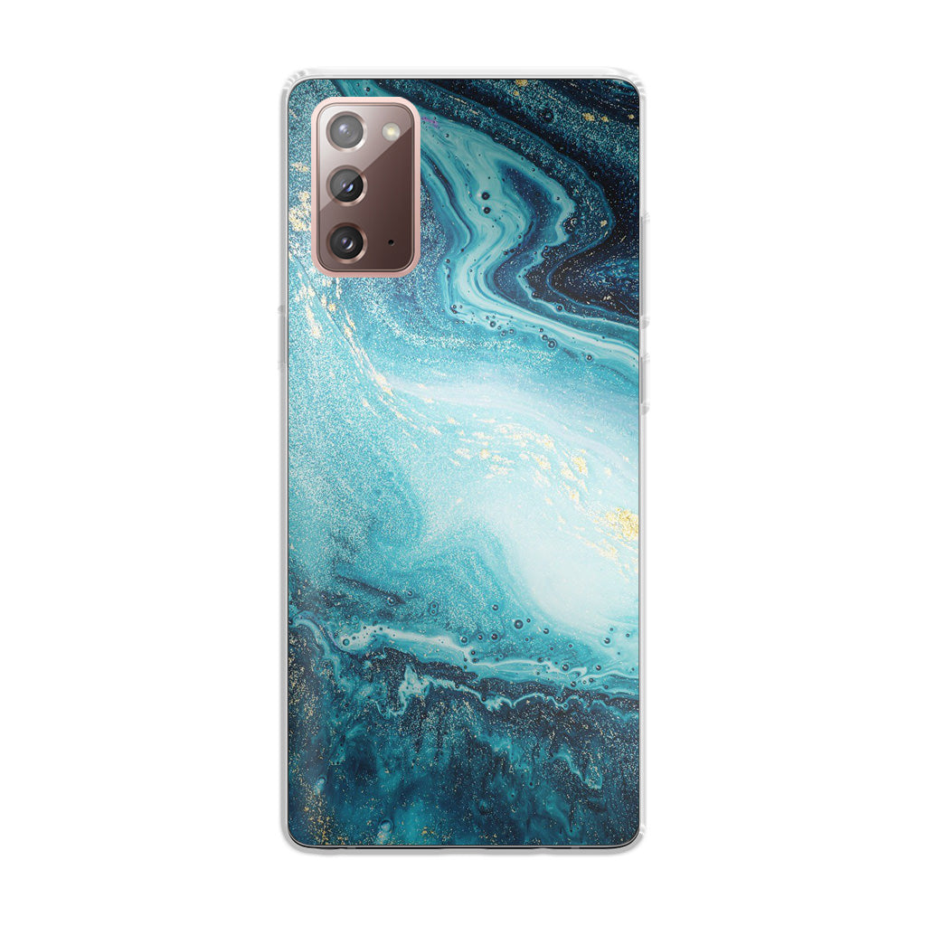 Blue Water Glitter Galaxy Note 20 Case