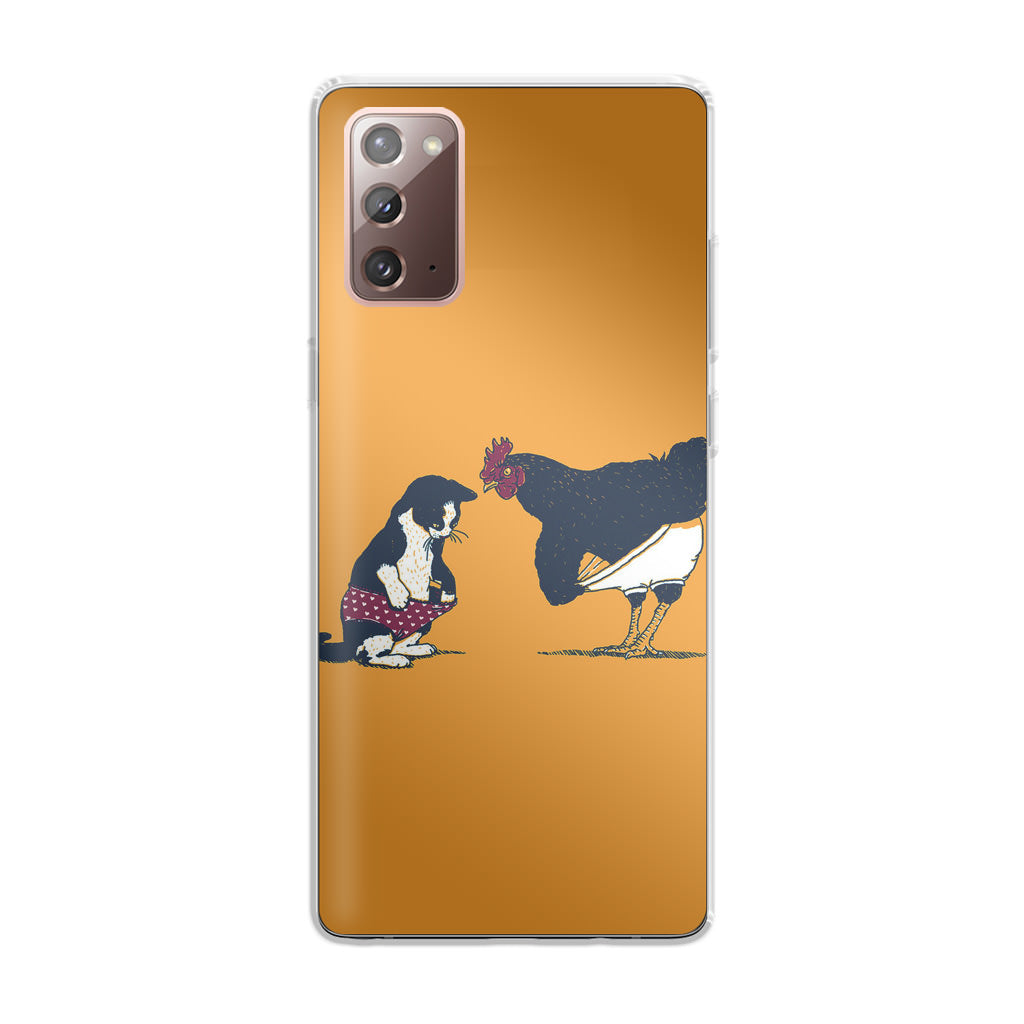 Cat Chicken Yellow Underwear Cute Galaxy Note 20 Case