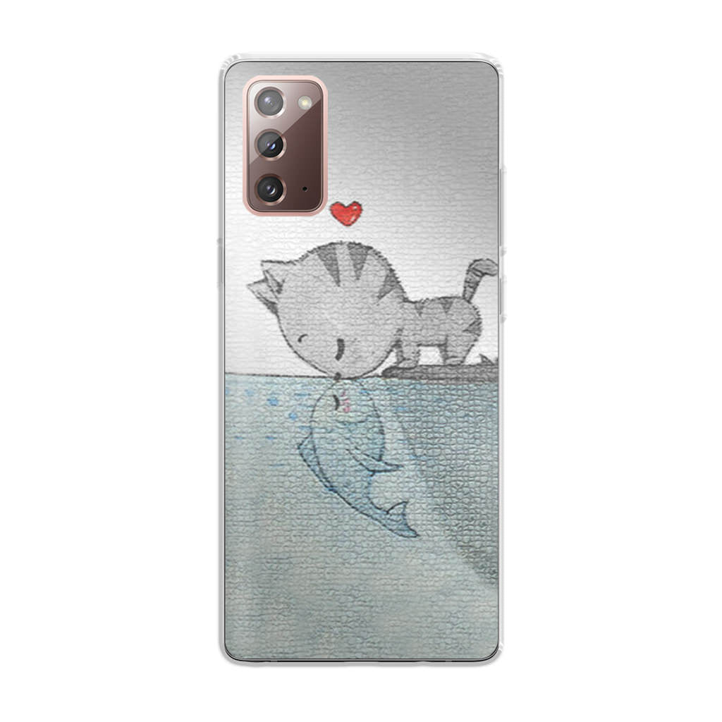 Cat Fish Kisses Galaxy Note 20 Case