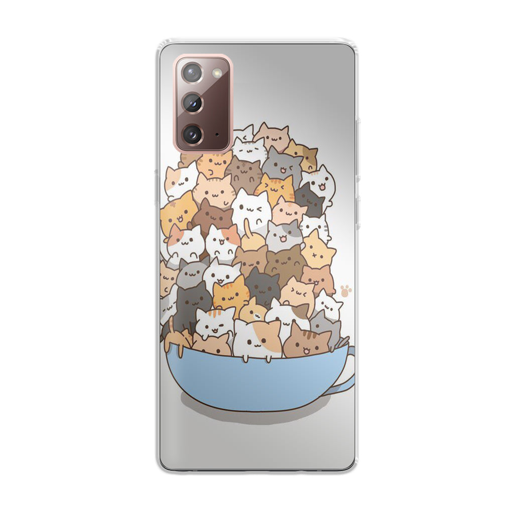 Cats on A Bowl Galaxy Note 20 Case