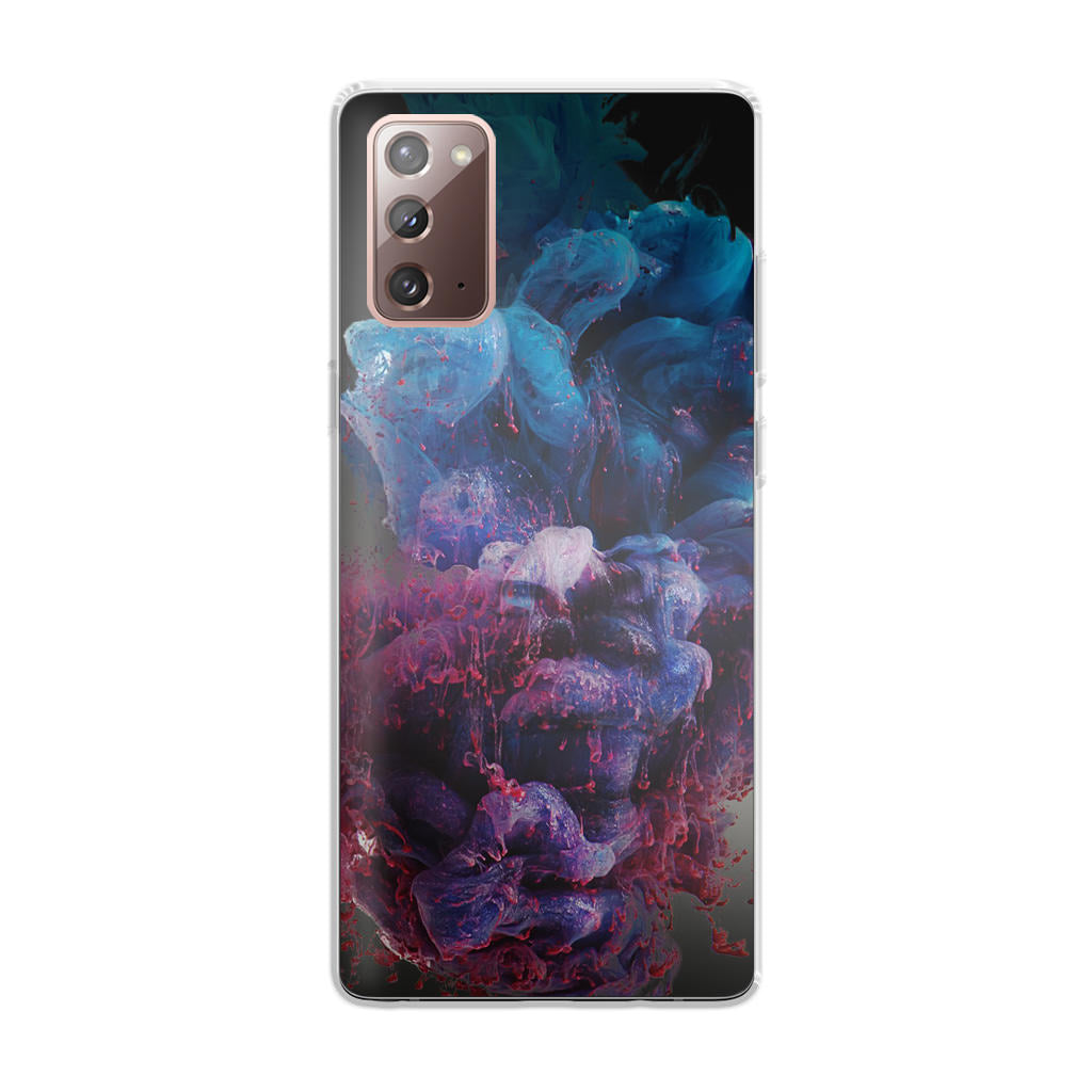 Colorful Dust Art on Black Galaxy Note 20 Case