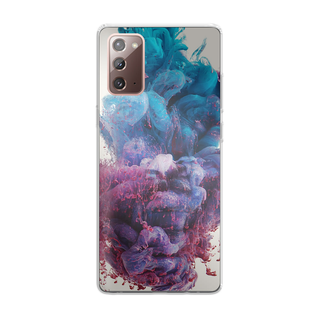 Colorful Dust Art on White Galaxy Note 20 Case