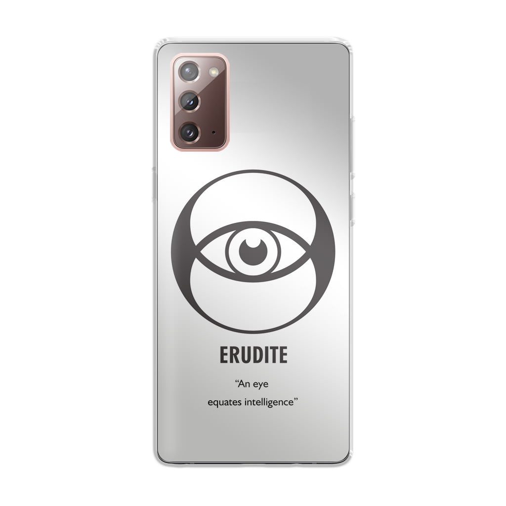 Erudite Divergent Faction Galaxy Note 20 Case