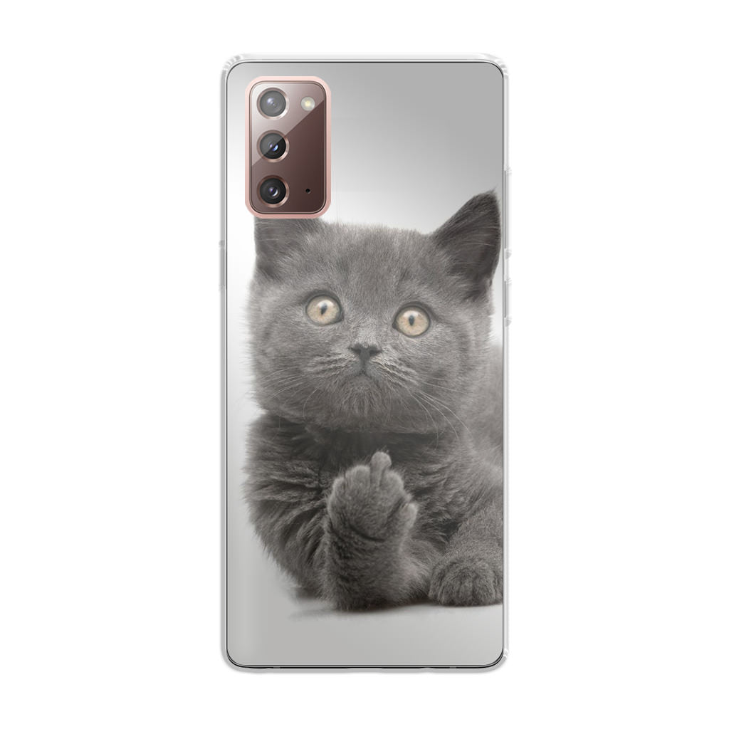 Finger British Shorthair Cat Galaxy Note 20 Case