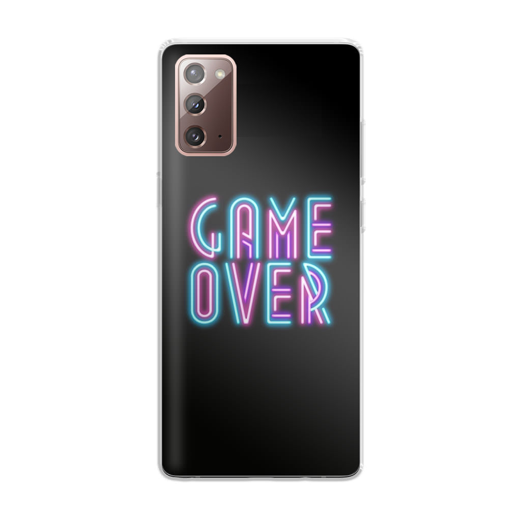 Game Over Neon Galaxy Note 20 Case