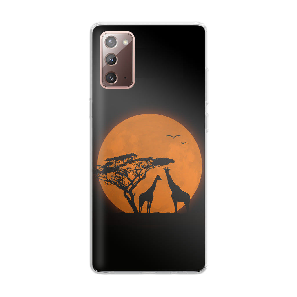 Giraffes Silhouette Galaxy Note 20 Case