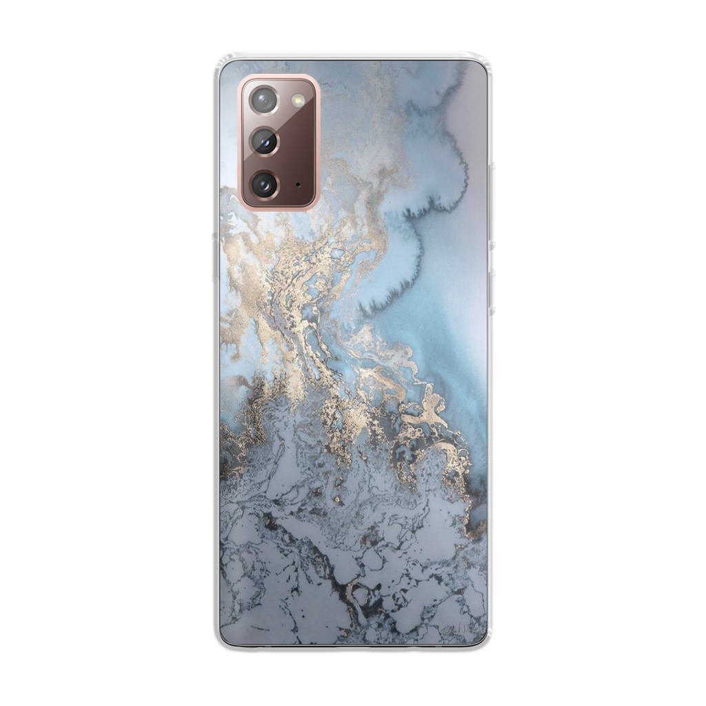 Golden Azure Marble Galaxy Note 20 Case