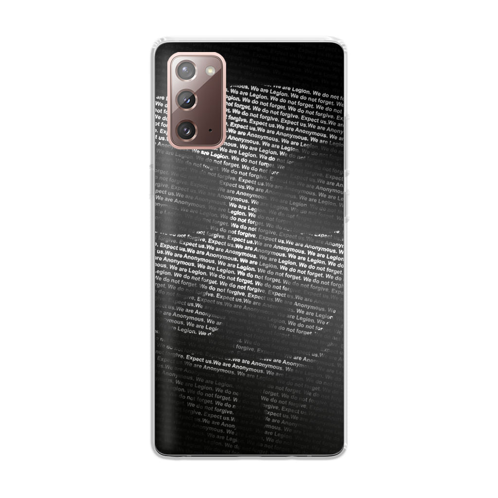 Guy Fawkes Mask Anonymous Galaxy Note 20 Case