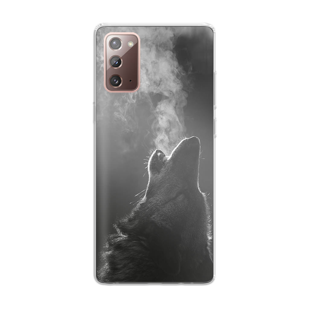 Howling Wolves Black and White Galaxy Note 20 Case