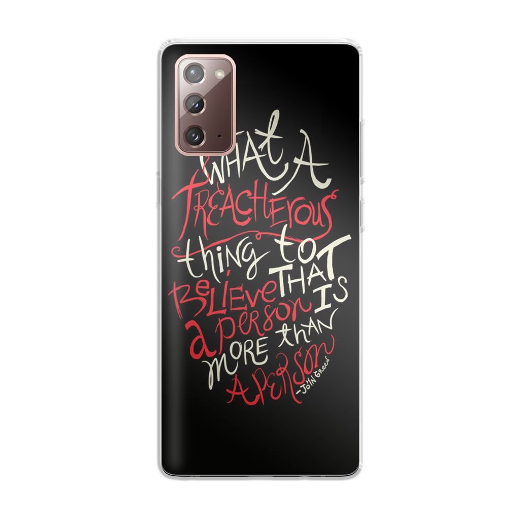 John Green Quotes More Than A Person Galaxy Note 20 Case