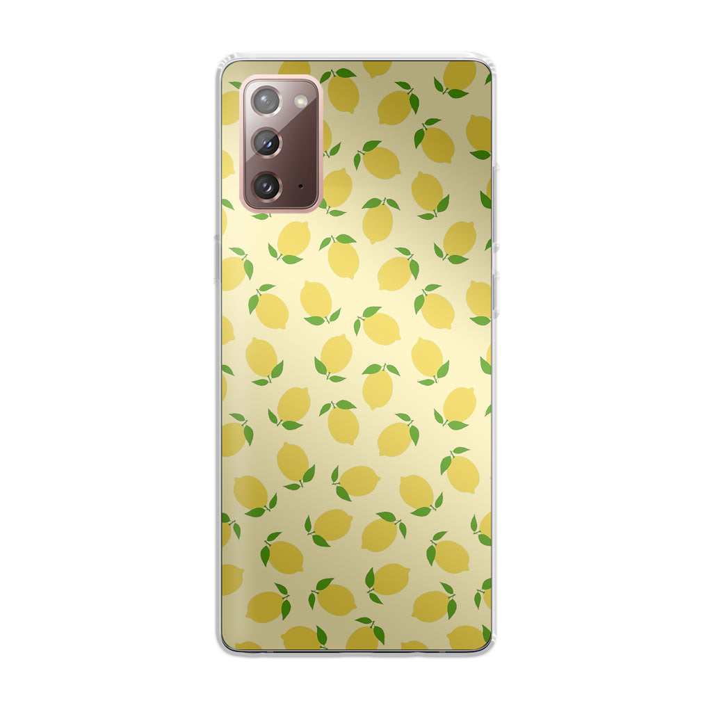 Lemons Fruit Pattern Galaxy Note 20 Case